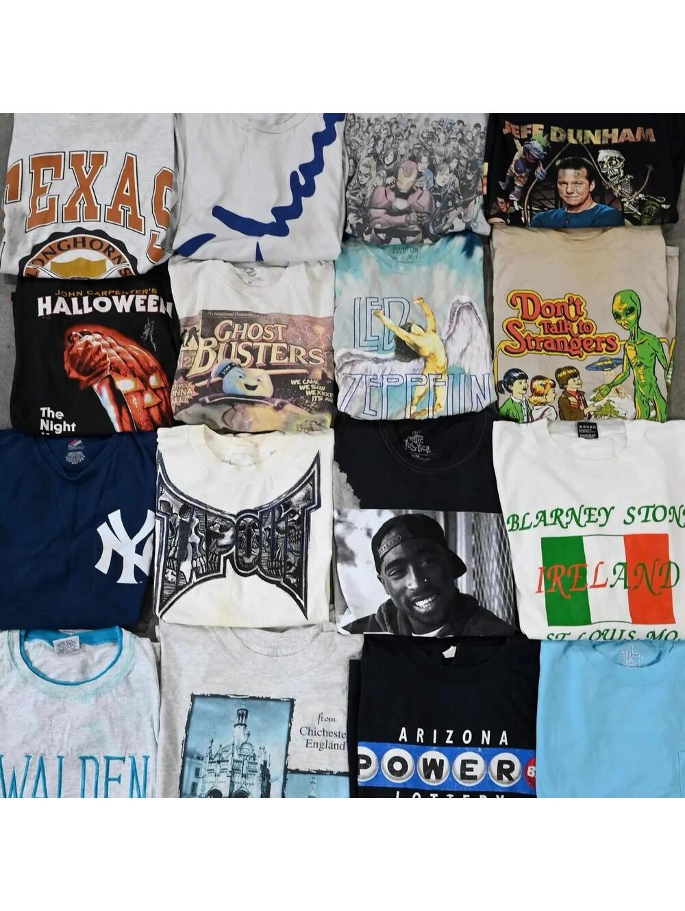 Vintage Graphic Tee Shirt 15 Pc Mystery Bundle Harley Sports